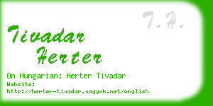 tivadar herter business card